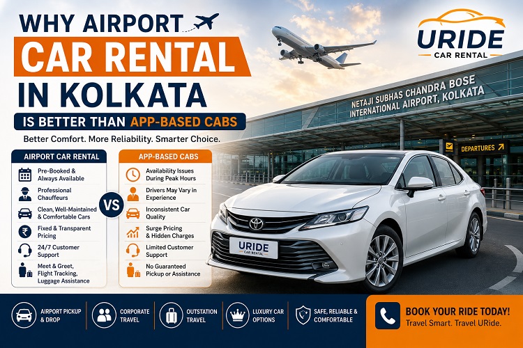Why Airport Car Rental in Kolkata is Better Than App-Based Cabs